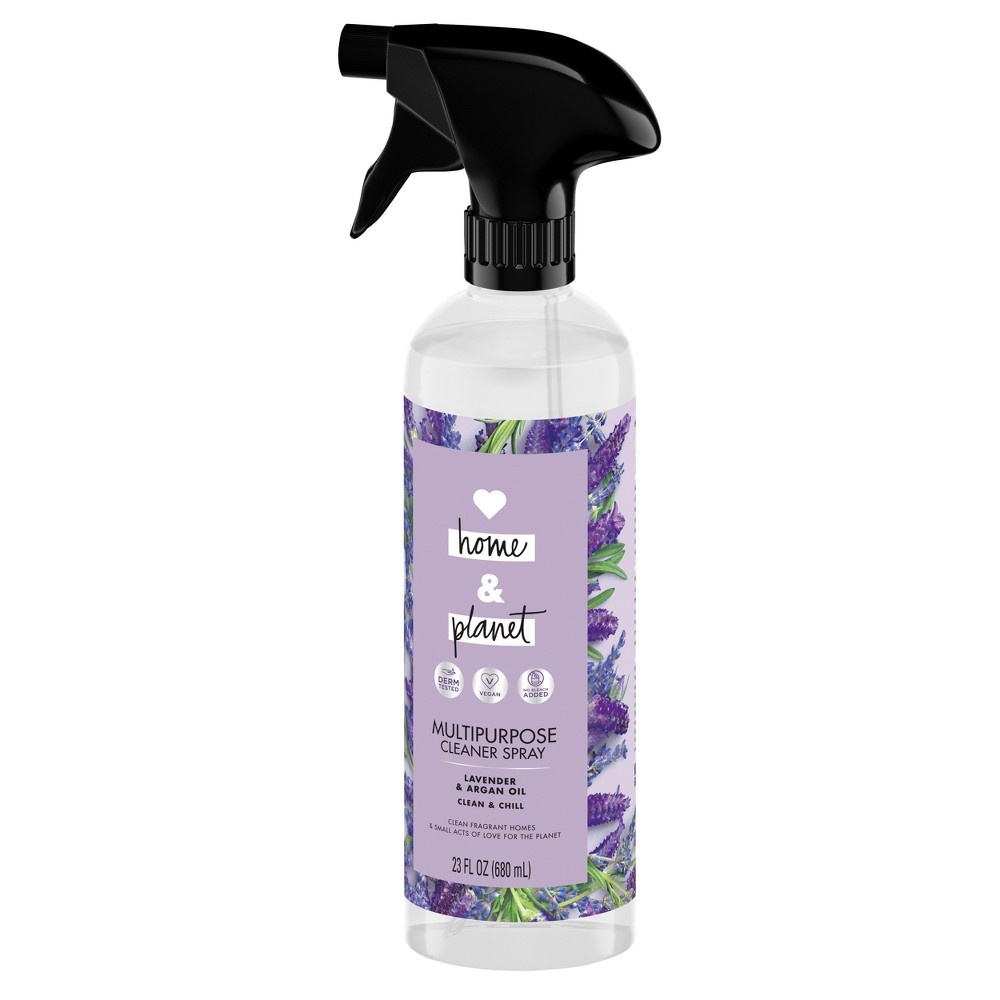 slide 3 of 4, Love Home and Planet Lavender & Argan Oil Multipurpose Clean Spray, 23 oz