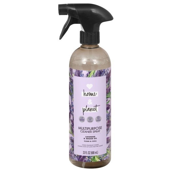 slide 1 of 4, Love Home and Planet Lavender & Argan Oil Multipurpose Clean Spray, 23 oz