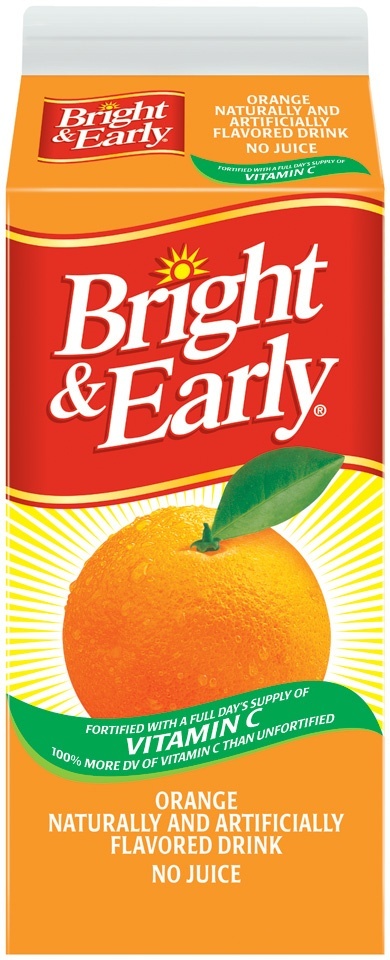 slide 1 of 1, Bright & Early Orange Flavored Drink, 59 fl oz