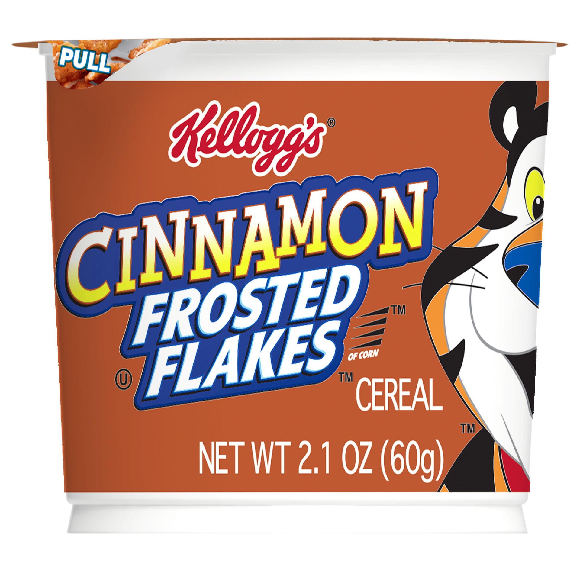 slide 2 of 5, Frosted Flakes Kellogg's Frosted Flakes, Breakfast Cereal, Cinnamon, 2.1oz Cup, 2.1 oz