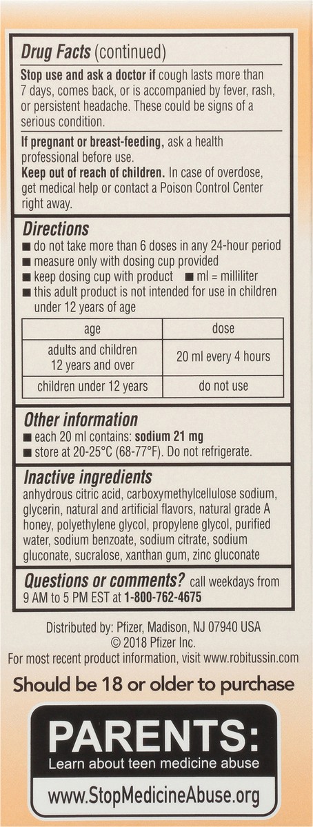 slide 5 of 9, Robitussin Maximum Strength Honey Cough + Chest Congestion DM - 4 Fl Oz, 4 fl oz