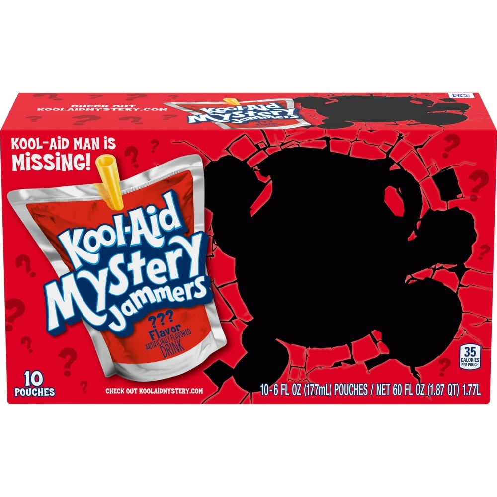 slide 1 of 1, Kool-Aid Jammers Mystery Flavor Juice Pouch, 10 ct; 6 fl oz