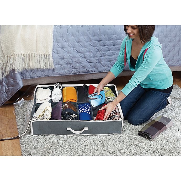 slide 4 of 5, As Seen on TV Shoes Under Shoe Storage Organizer - Grey, 1 ct