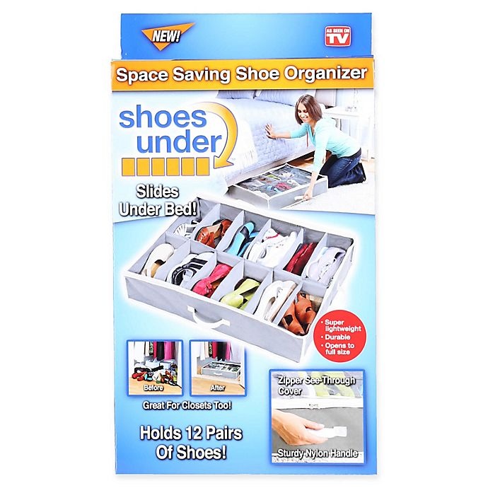 slide 5 of 5, As Seen on TV Shoes Under Shoe Storage Organizer - Grey, 1 ct