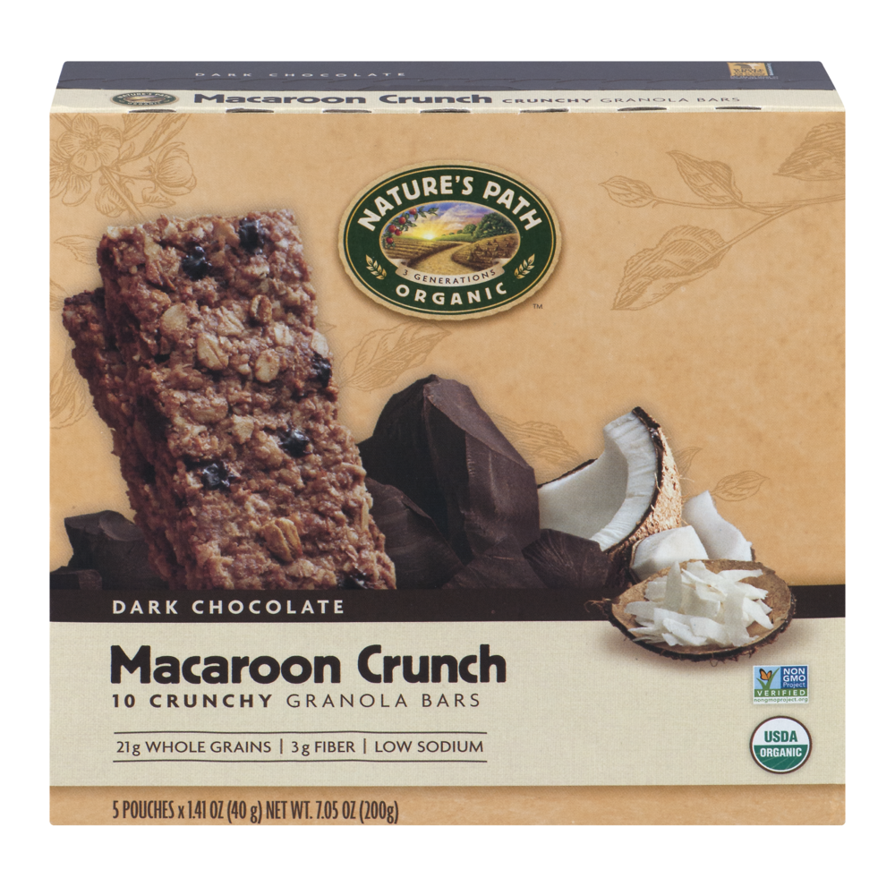 slide 1 of 1, Nature's Path Macaroon Crunchy Granola Bars, 7.05 oz