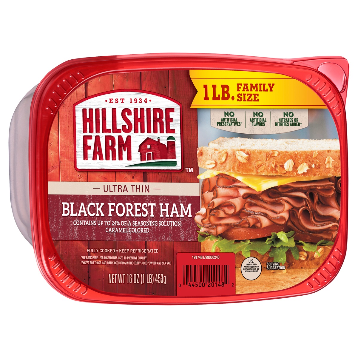 Hillshire Farm Deli Select Ultra Thin Black Forest Ham 16 Oz | Shipt