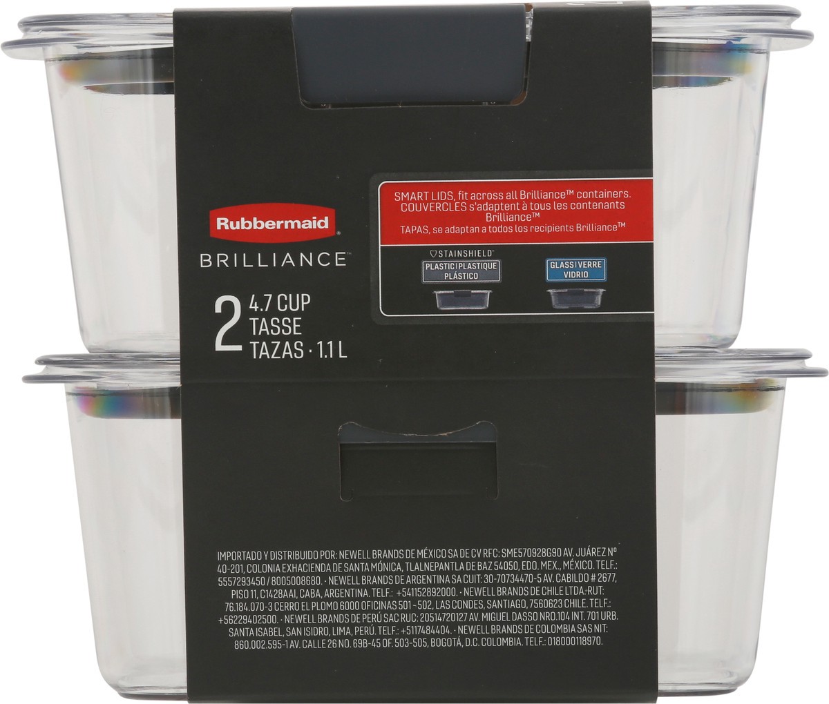 slide 8 of 9, Rubbermaid Brilliance Value Pack Plastic Containers 2 ea, 2 ct