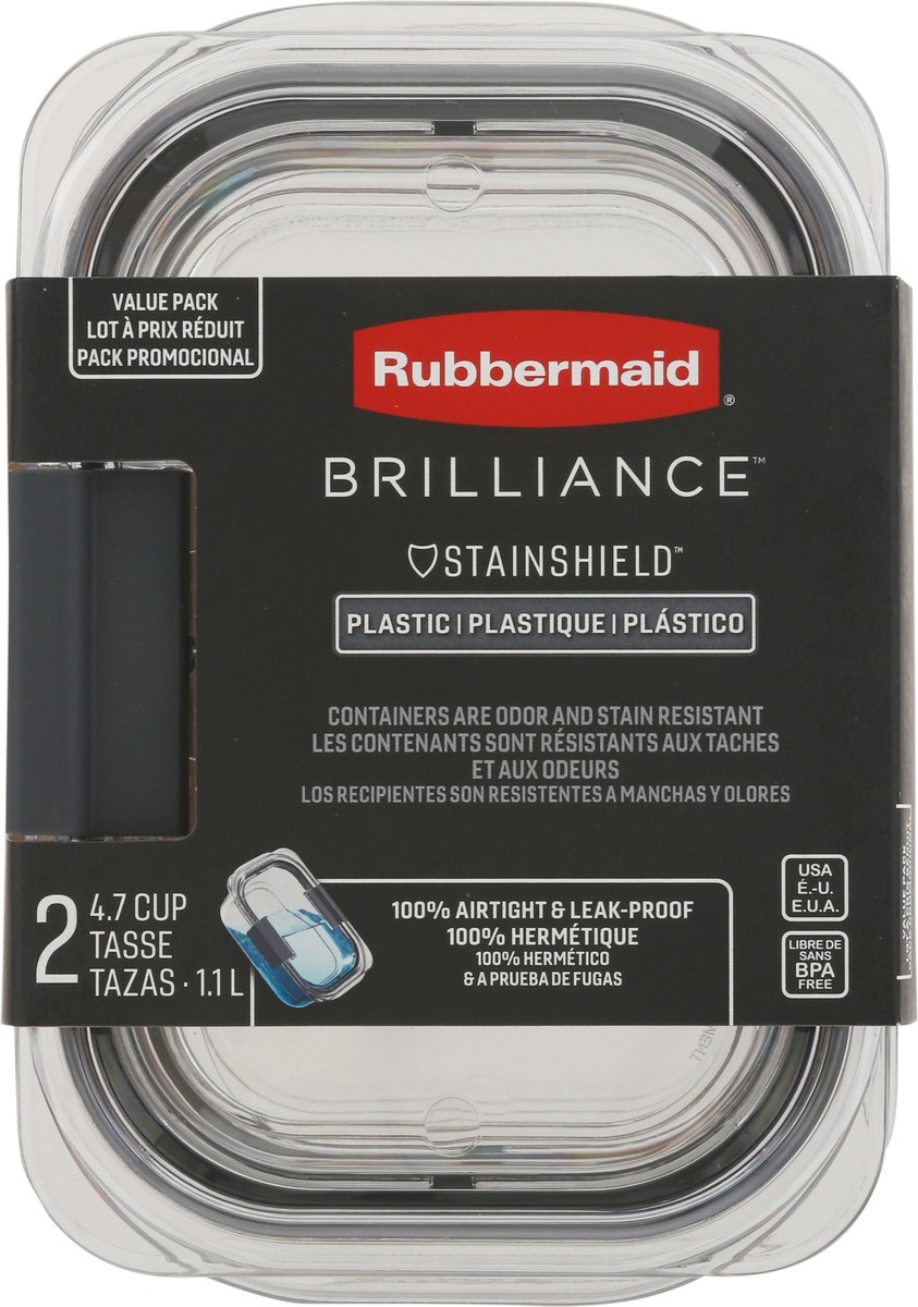 slide 5 of 9, Rubbermaid Brilliance Value Pack Plastic Containers 2 ea, 2 ct