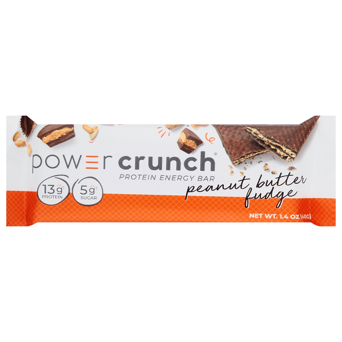 slide 1 of 9, Power Crunch Peanut Butter Fudge Flavored Protein Energy Bar 1.4 oz, 1.4 oz