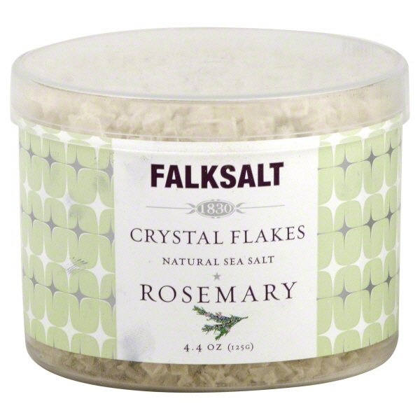 slide 1 of 1, Falksalt Crystal Flakes Rosemary Natural Sea Salt, 4.4 oz
