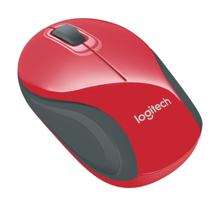 slide 3 of 4, Logitech M187 Wireless Mini Optical Mouse, Red, 1 ct