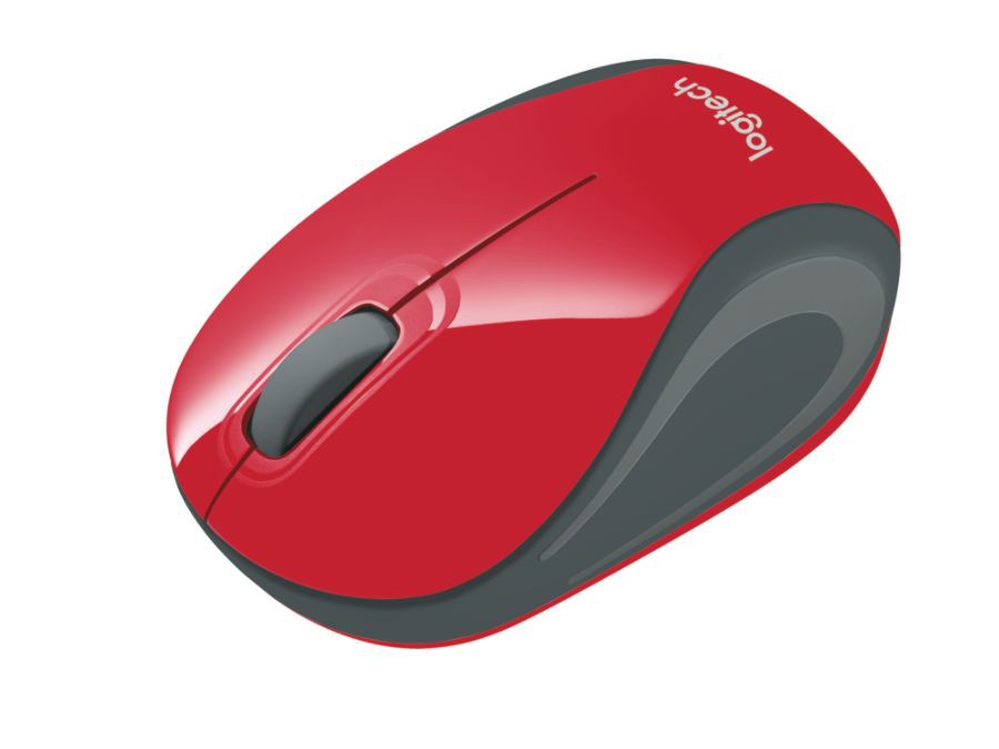 slide 4 of 4, Logitech M187 Wireless Mini Optical Mouse, Red, 1 ct