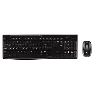 slide 1 of 6, Logitech Combo MK270 With Keyboard And Mouse - Black (920-004536), 1 ct