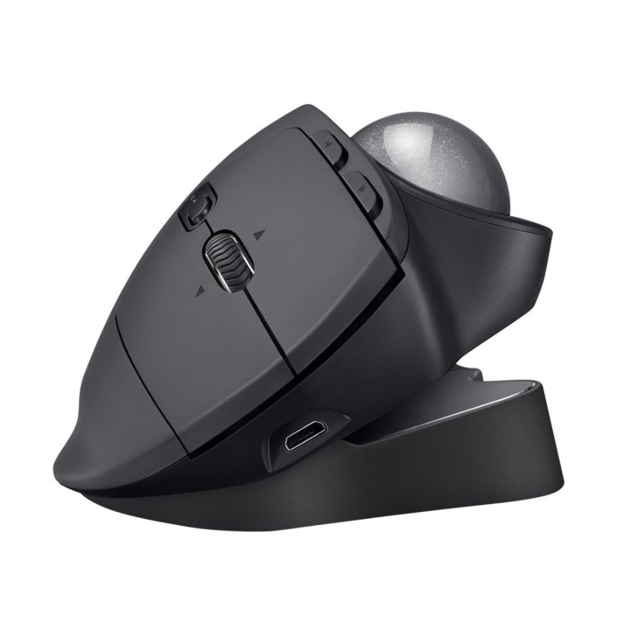 slide 5 of 10, Logitech Mx Ergo Plus Advanced Wireless Trackball, Black, 1 ct