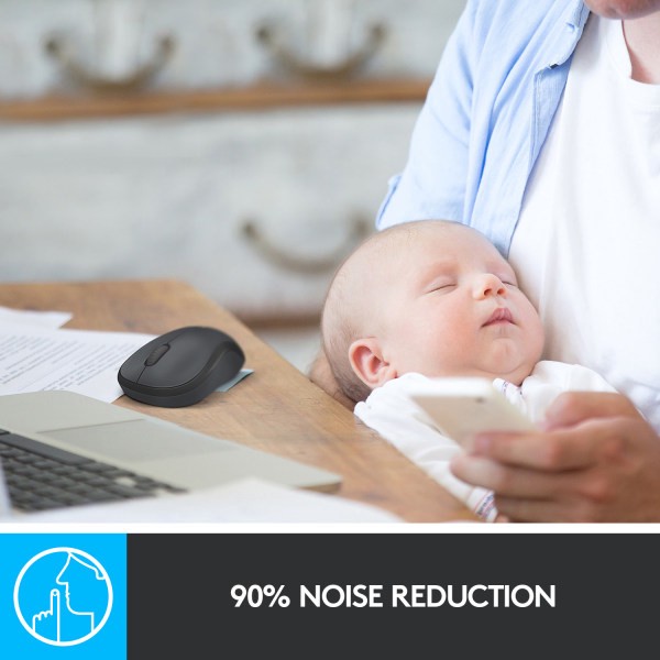 slide 7 of 10, Logitech M220 Silent Wireless Mouse in Black, 1 ct