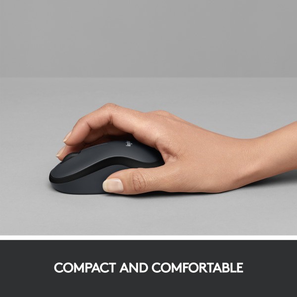 slide 9 of 10, Logitech M220 Silent Wireless Mouse in Black, 1 ct