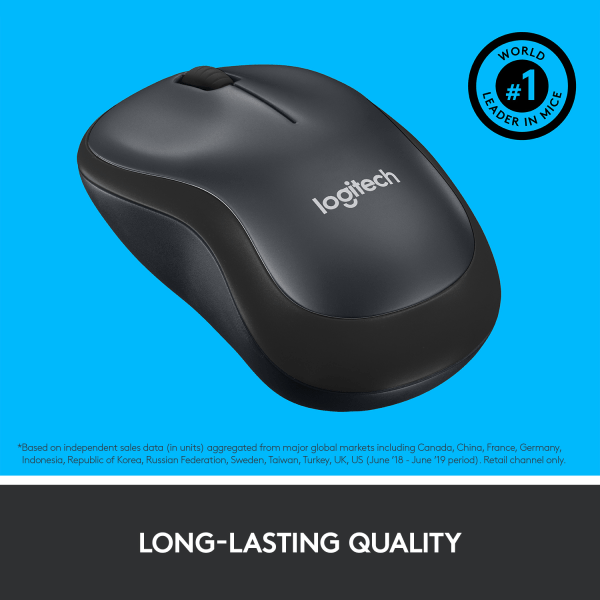 slide 2 of 10, Logitech M220 Silent Wireless Mouse in Black, 1 ct