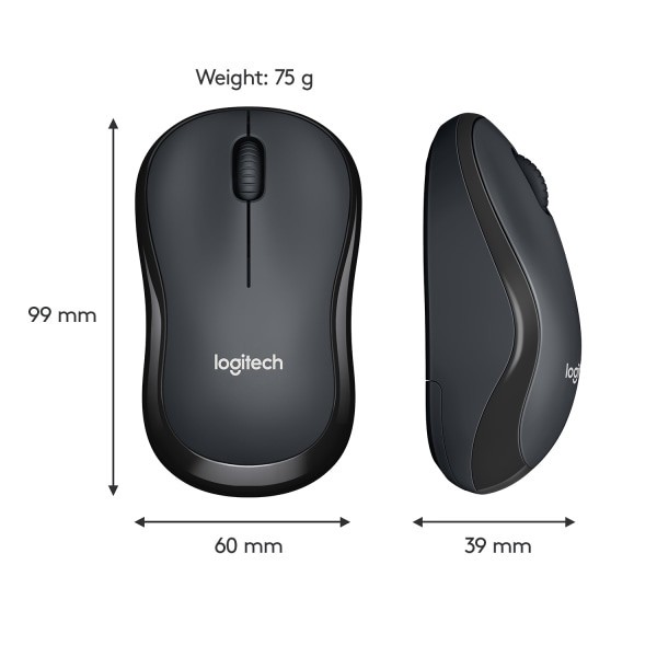 slide 8 of 10, Logitech M220 Silent Wireless Mouse in Black, 1 ct