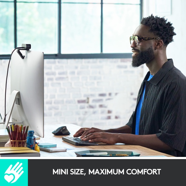 slide 3 of 10, Logitech Mx Keys Mini Minimalist Wireless Illuminated Keyboard, Compact, Bluetooth, Backlit, Usb-C, Black, 1 ct