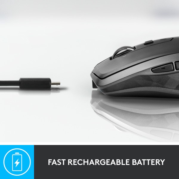 slide 10 of 10, Logitech MX Anywhere 2S Mouse - Darkfield - Wireless - 33 ft - Bluetooth/Radio Frequency - Rechargeable - 910007232, 1 ct