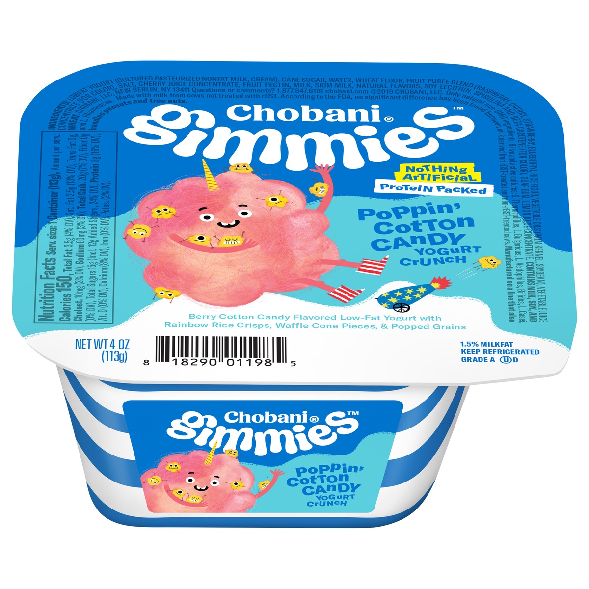 slide 1 of 7, Chobani Gimmies Poppin' Cotton Candy Yogurt Crunch, 4 oz