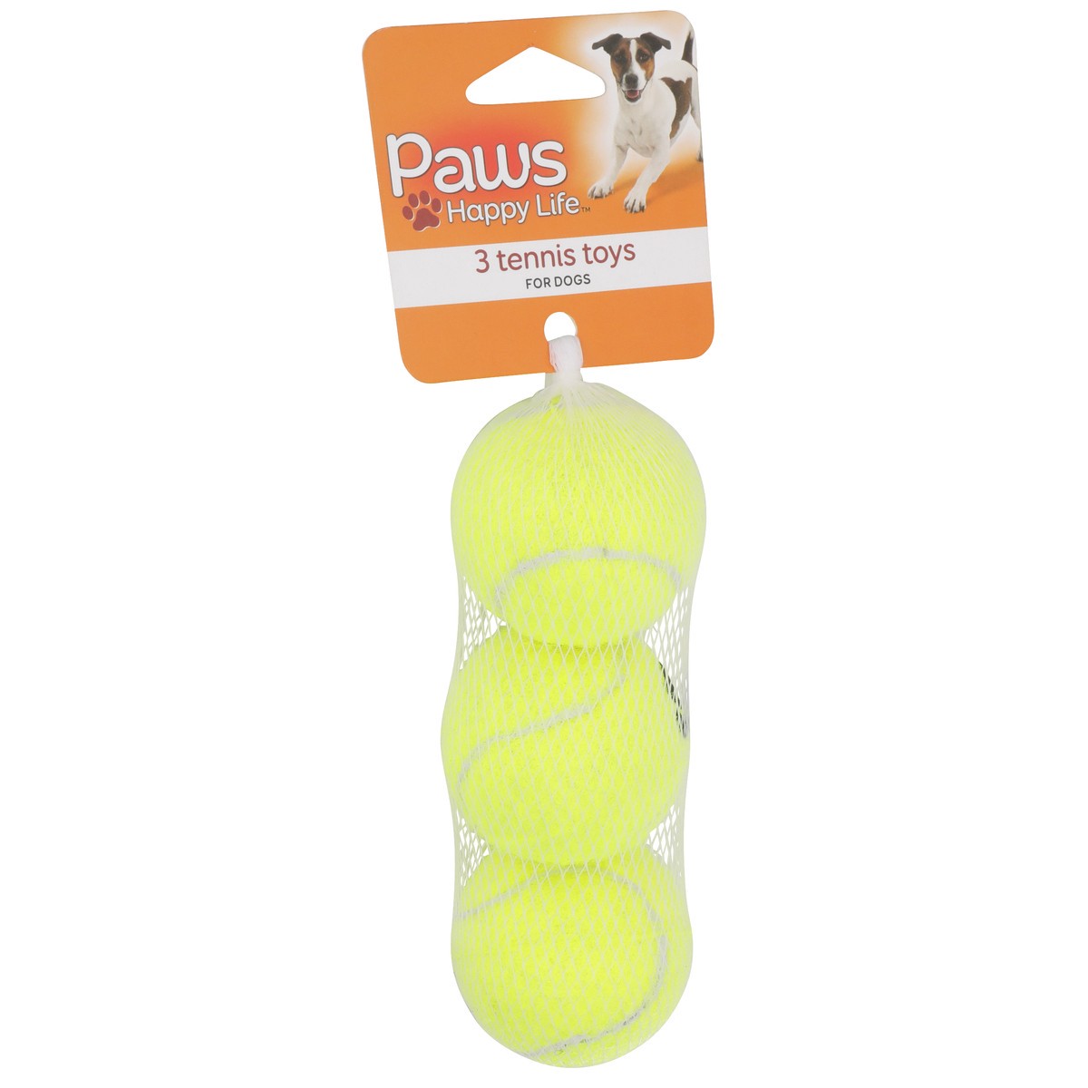 slide 2 of 8, Paws Happy Life Dog Toy, Mini Tennis Balls, 3 ct