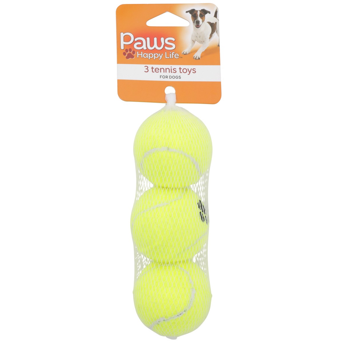 slide 1 of 8, Paws Happy Life Dog Toy, Mini Tennis Balls, 3 ct