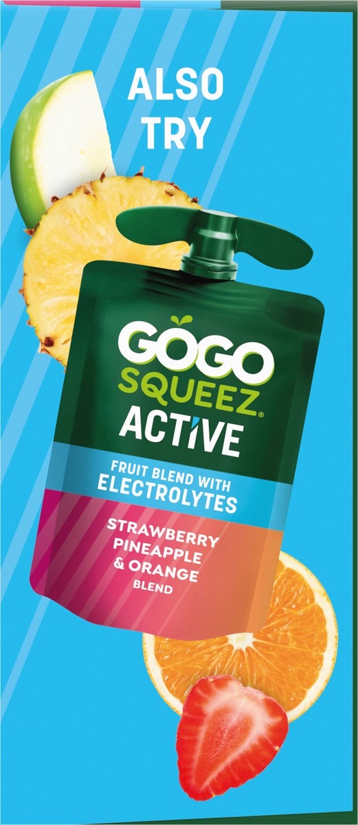 slide 5 of 12, GoGo squeeZ Cherry Raspberry & Lime Fruit Blend with Electrolytes 10 - 3.9 oz Pouches, 10 ct