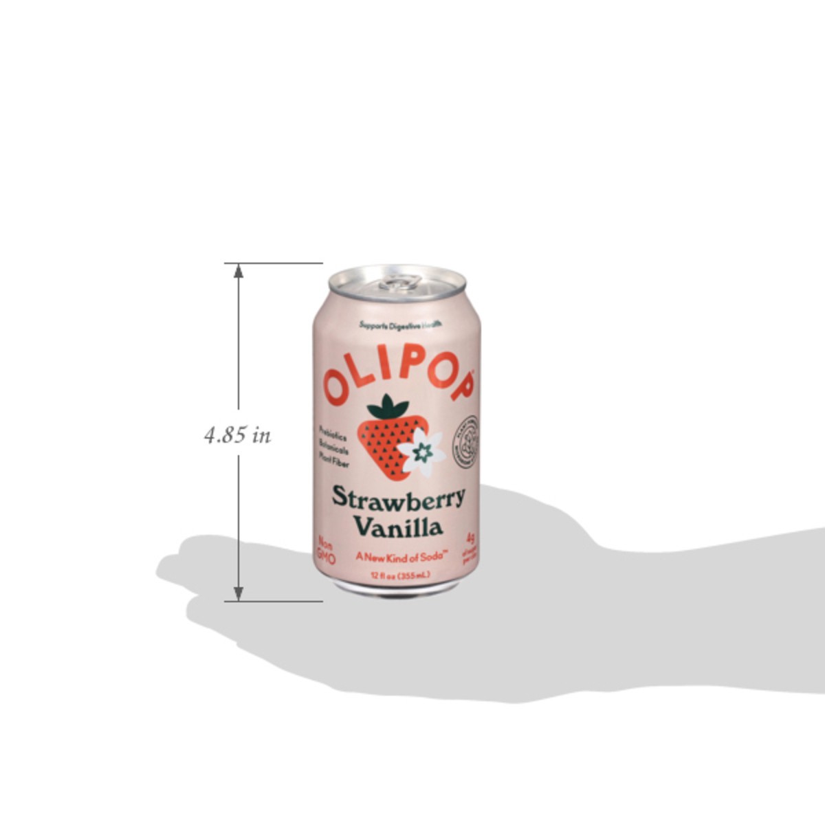 slide 4 of 15, Olipop Strawberry Vanilla Soda 12 fl oz, 12 fl oz