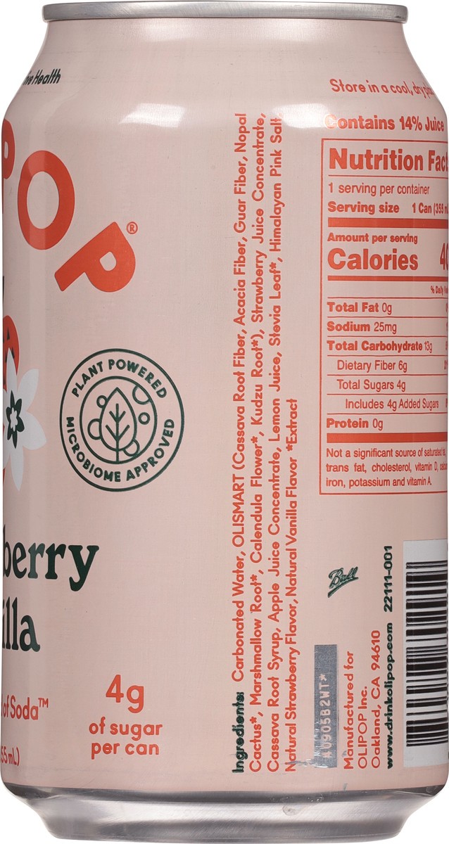 slide 11 of 15, Olipop Strawberry Vanilla Soda 12 fl oz, 12 fl oz