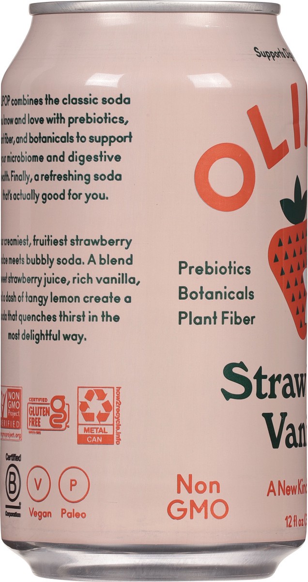 slide 12 of 15, Olipop Strawberry Vanilla Soda 12 fl oz, 12 fl oz