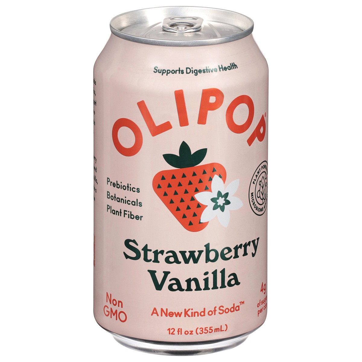 slide 13 of 15, Olipop Strawberry Vanilla Soda 12 fl oz, 12 fl oz