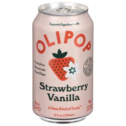 Olipop Strawberry Vanilla Soda 12 fl oz
