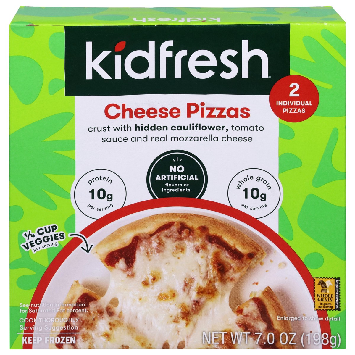 slide 1 of 9, Kidfresh Cheese Pizzas 2 ea, 2 ct