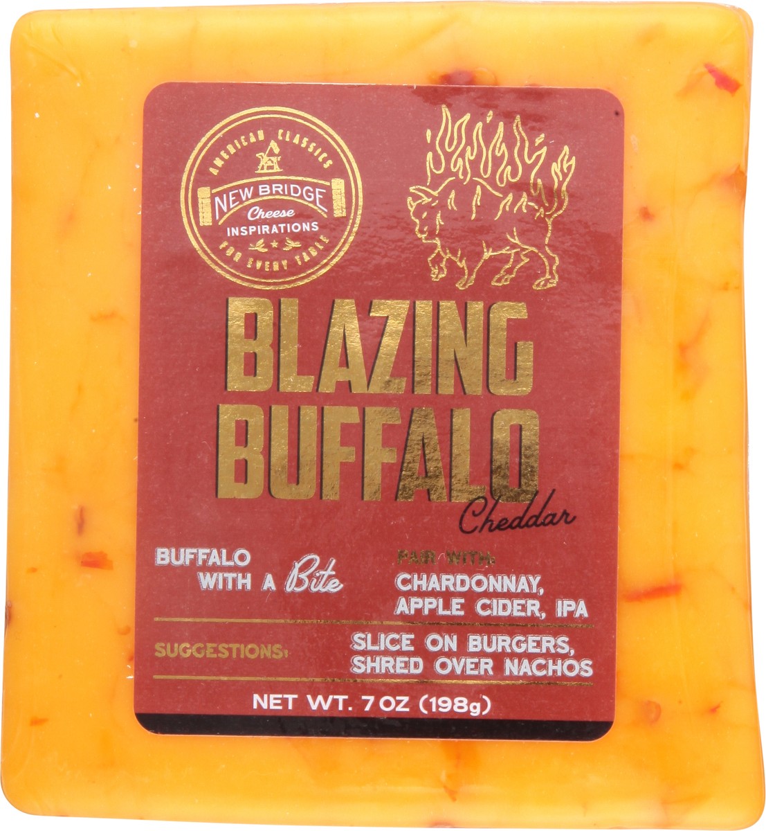 slide 9 of 9, New Bridge Insp Cheddardar Blazing Buffalo, 7 oz