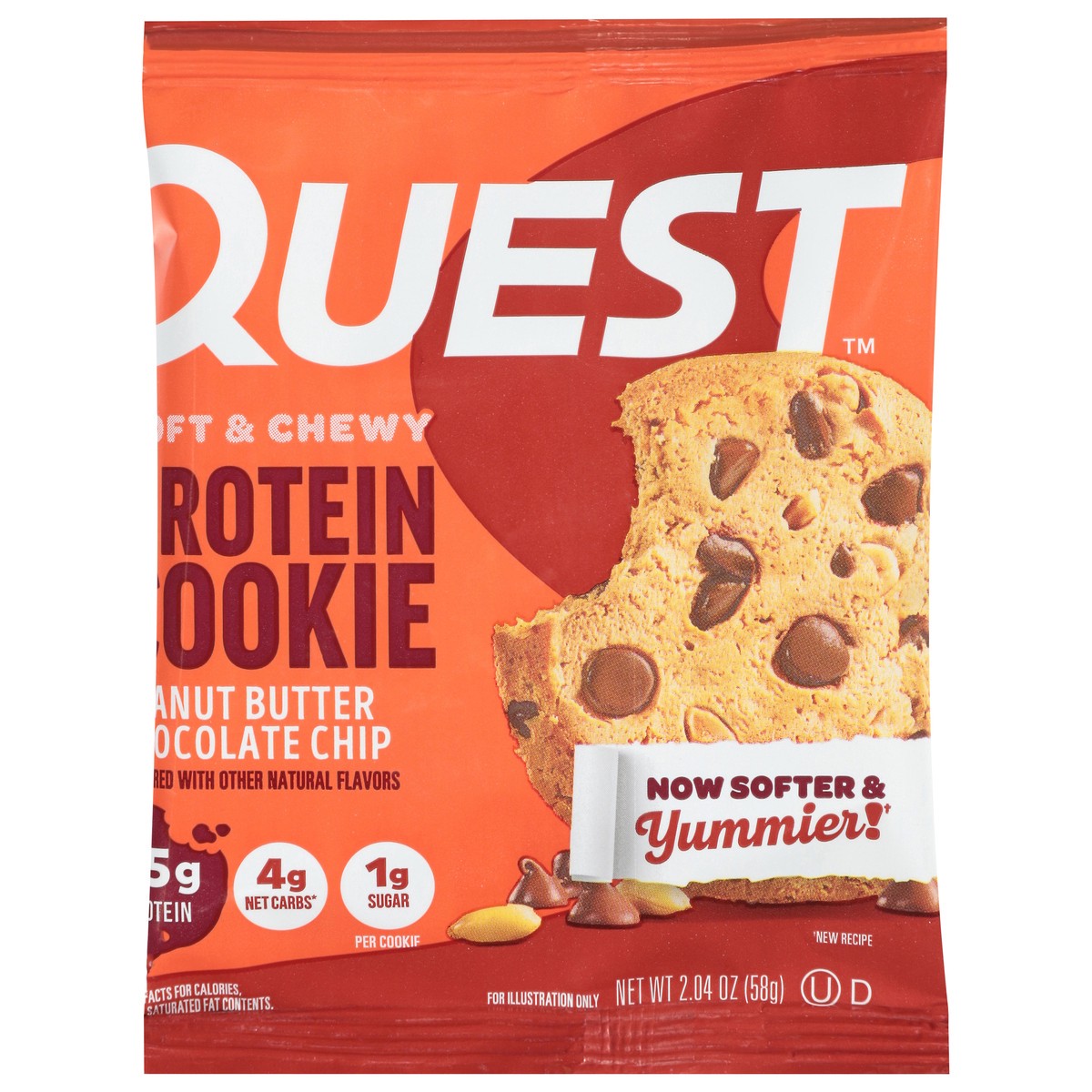slide 1 of 10, Quest Protein Cookie, Peanut Butter Chocolate Chip, Soft & Chewy, 2.04 oz