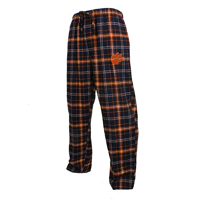 slide 1 of 1, NCAA Clemson University Men's Medium Flannel Plaid Pajama Pant with Left Leg Team Logo, 1 ct