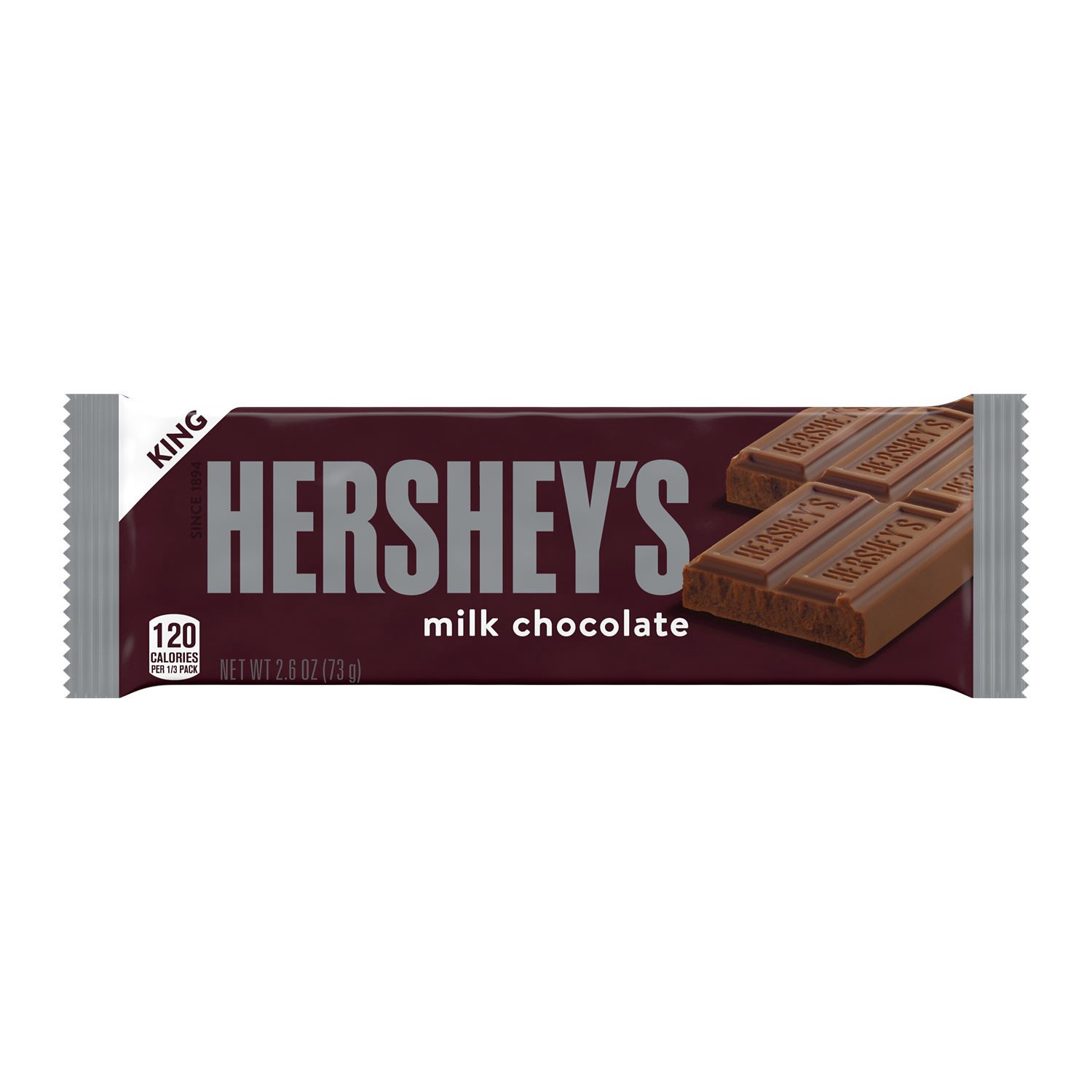 slide 1 of 1, Hershey's Milk Chocolate King Size, Candy Bar, 2.6 oz, 2.6 oz