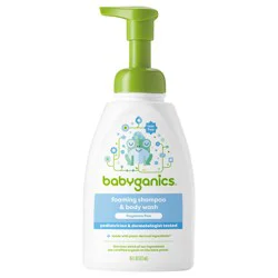 Babyganics Baby Shampoo + Body Wash Pump Bottle, Fragrance Free, 16oz