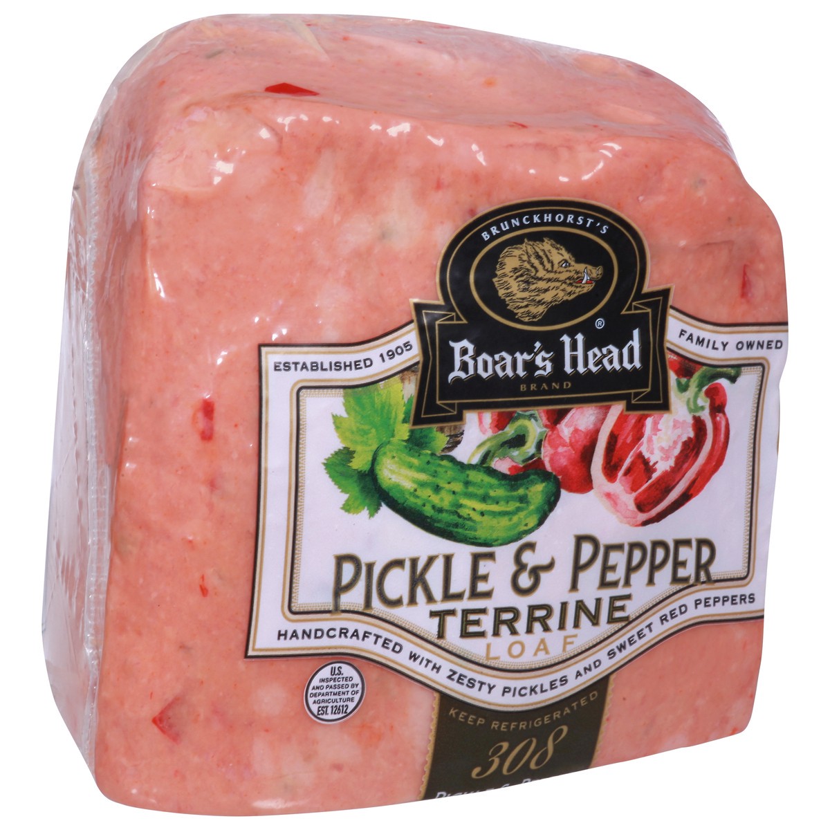 slide 8 of 9, Boar's Head Terrine Pickle & Pepper Loaf 1 ea, per lb