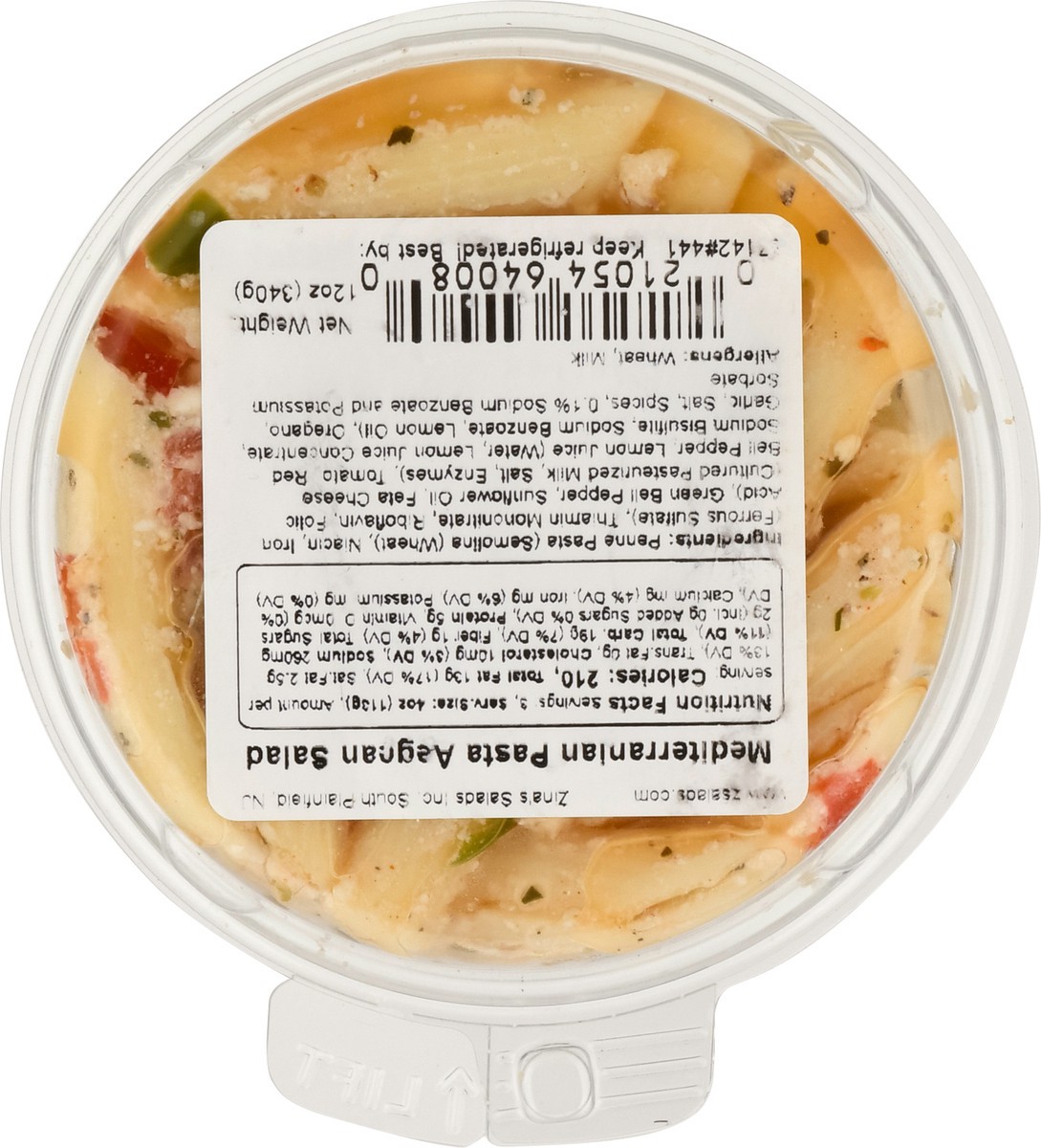 slide 5 of 9, Zina's aegean pasta salad, 12 oz