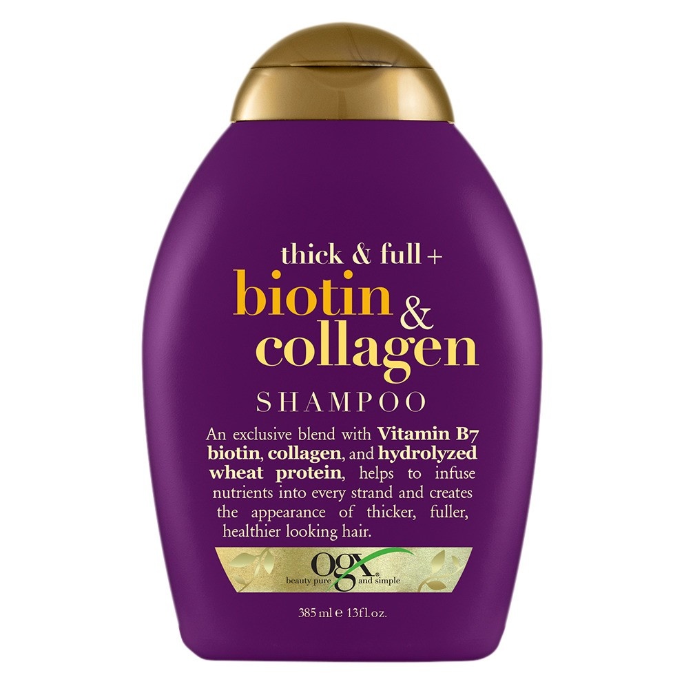 slide 1 of 1, OGX Thick & Full + Biotin & Collagen Shampoo for Thin Hair - 13 fl oz, 13 fl oz