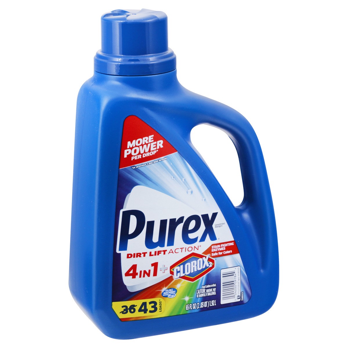 slide 11 of 11, Purex + Clorox 2 4 in 1 Detergent 65 oz, 65 oz