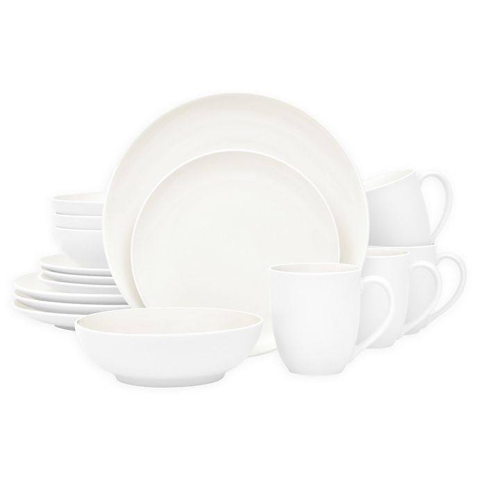 slide 1 of 1, Noritake Colorwave Coupe Dinnerware Set - White, 16 ct