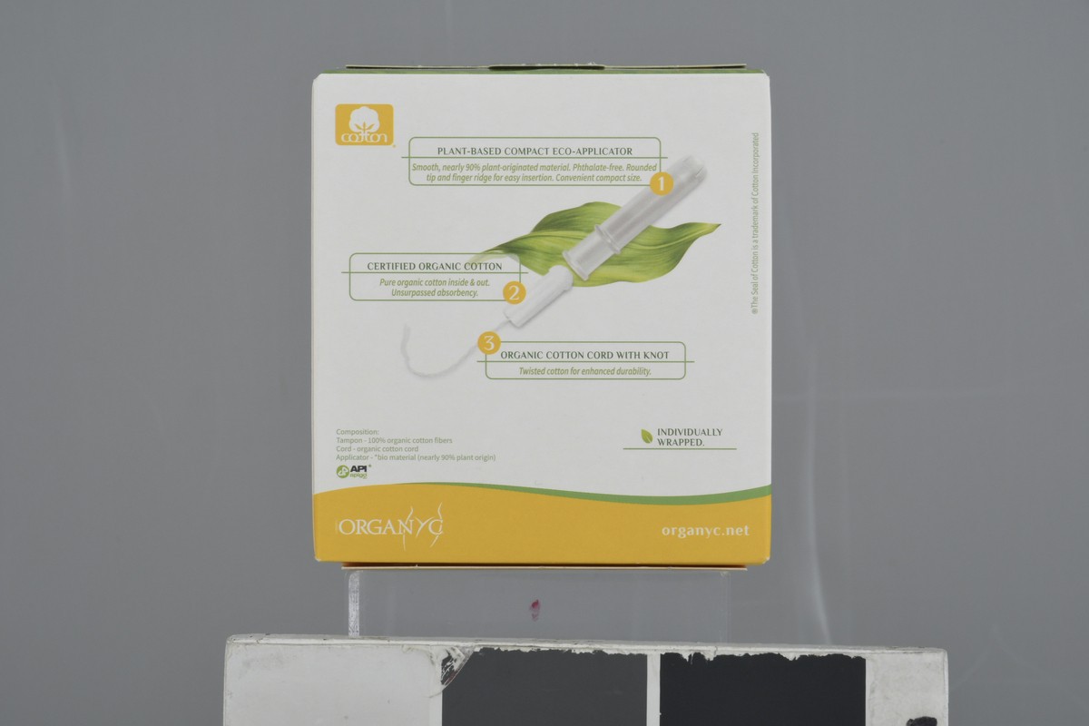 slide 10 of 13, Organyc Tampon Regular Eco Applicator, 16 ct