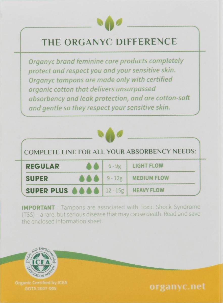 slide 8 of 13, Organyc Tampon Regular Eco Applicator, 16 ct