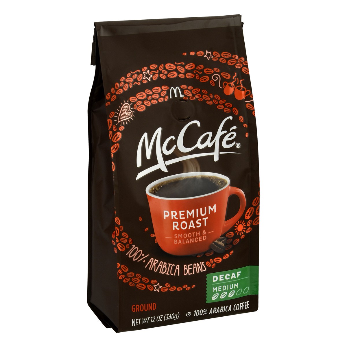 slide 3 of 9, McCafé Decaf Premium Roast Ground Coffee 12 oz. Bag, 12 oz