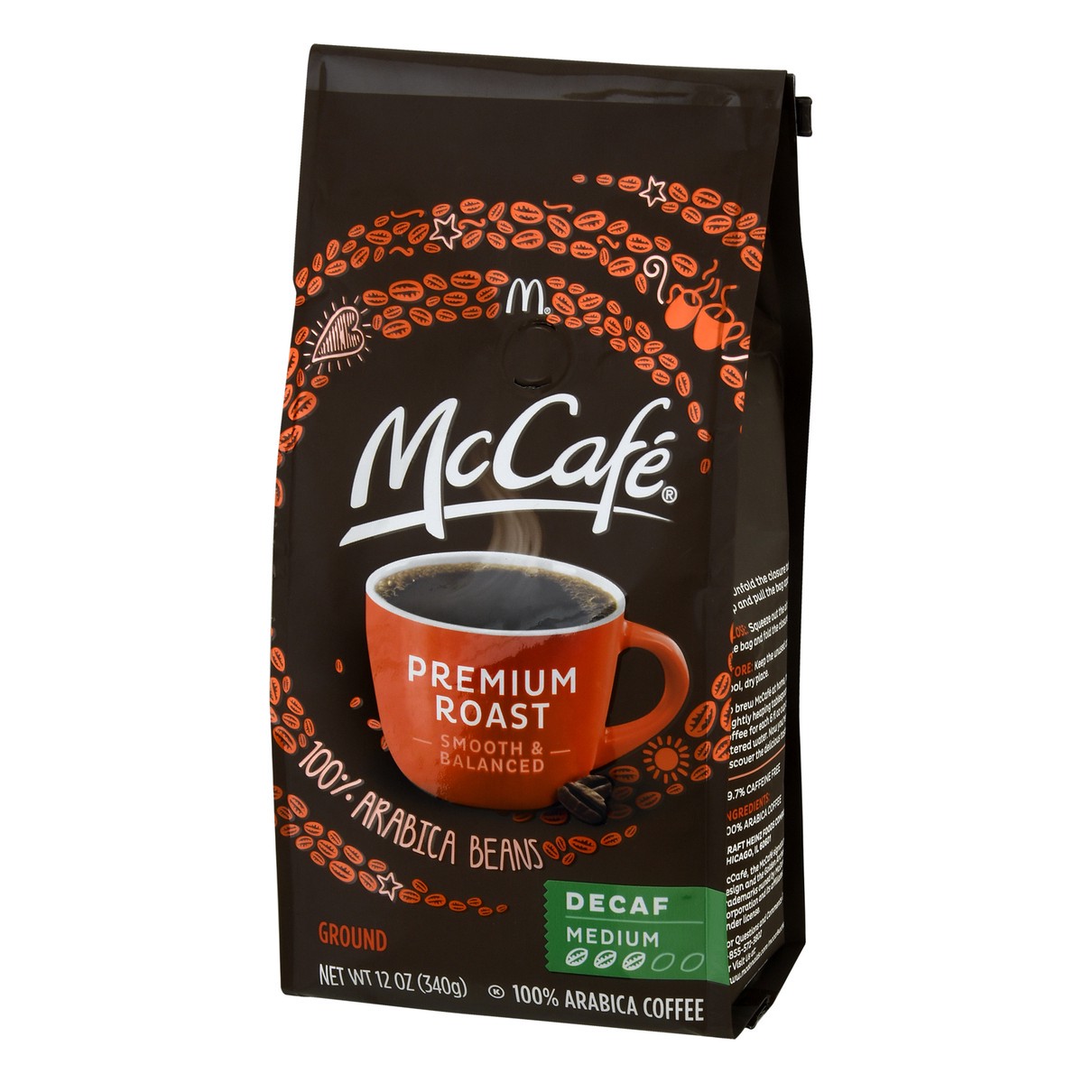 slide 2 of 9, McCafé Decaf Premium Roast Ground Coffee 12 oz. Bag, 12 oz