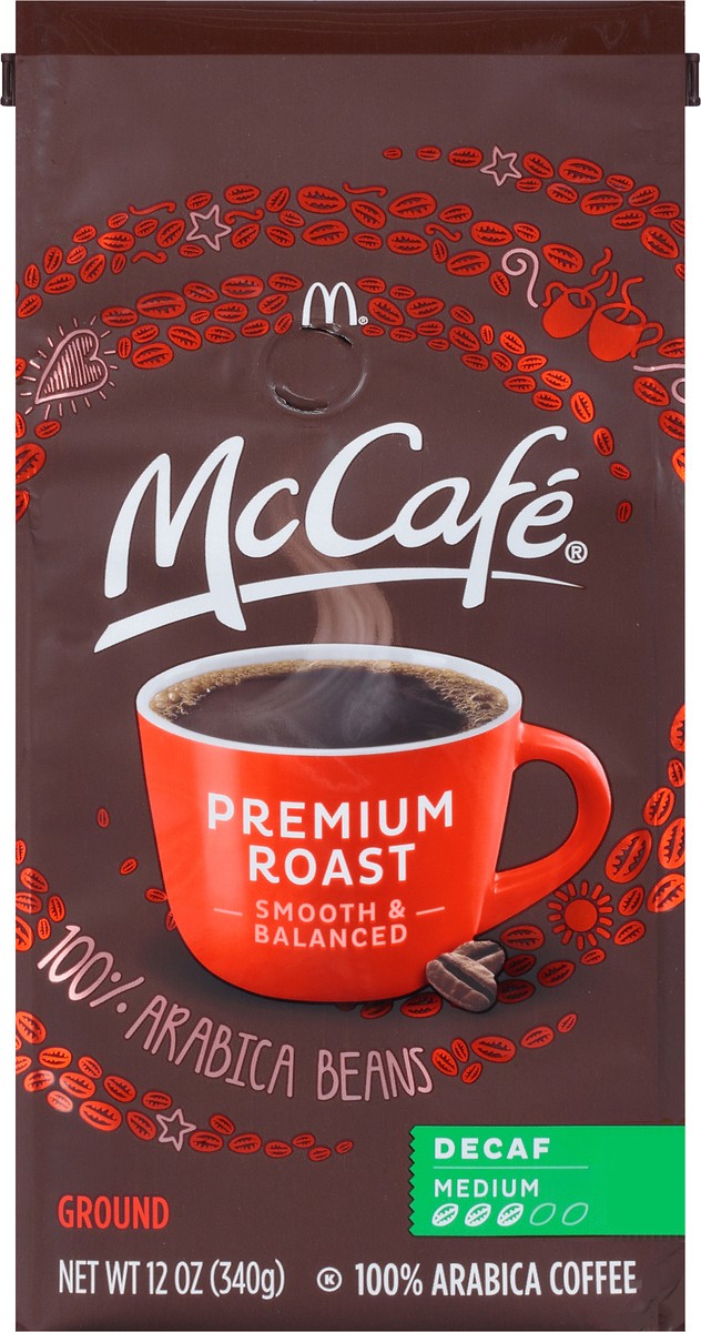 slide 1 of 9, McCafé Decaf Premium Roast Ground Coffee 12 oz. Bag, 12 oz