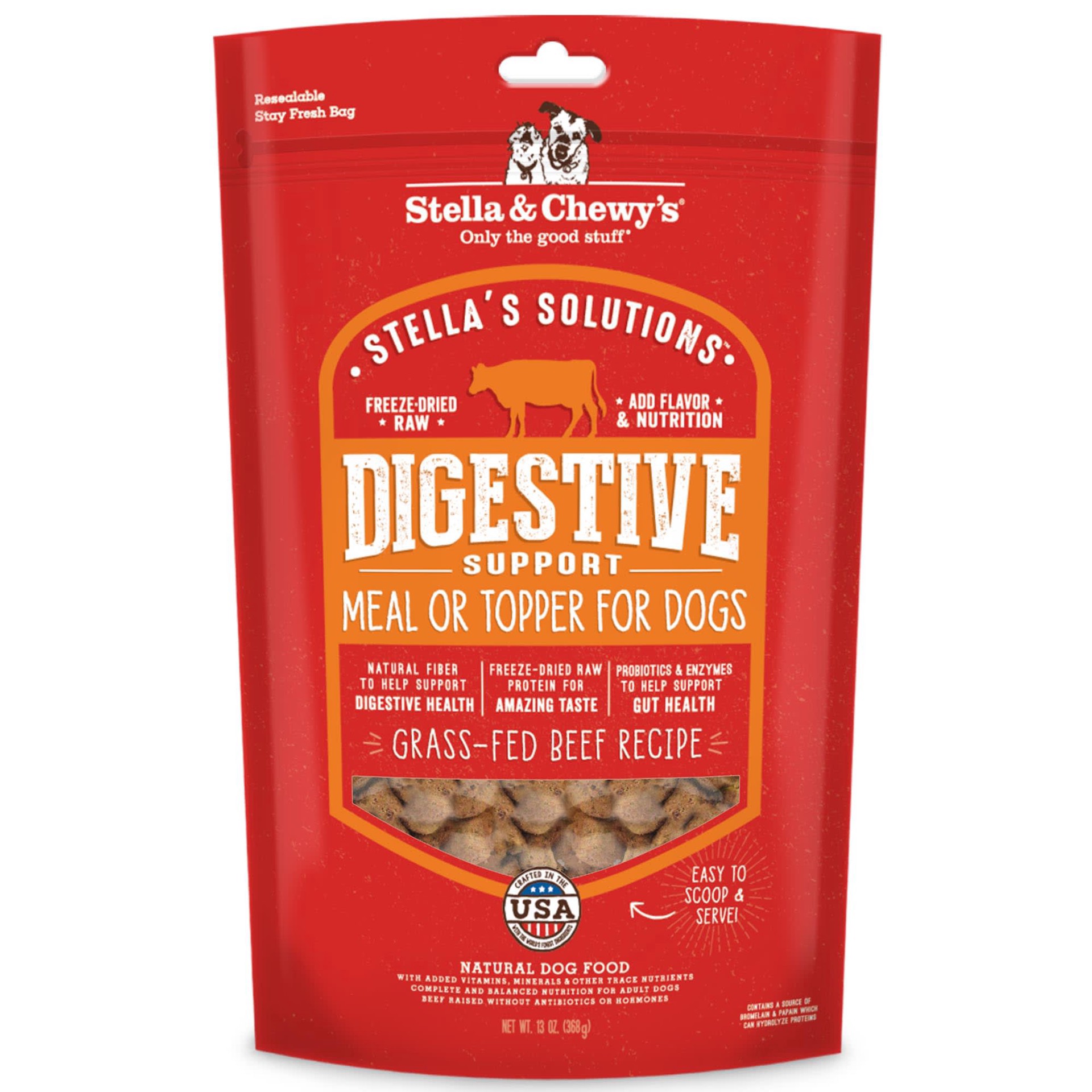 slide 1 of 1, Stella & Chewy's Digestive Boost Grass-Fed Beef Dinner Morsels Dry Dog Food, 13 oz., 13 oz